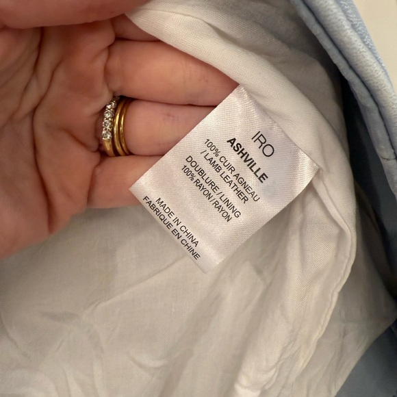 IRO Blue Ashville Lambskin Jacket - Picture 7 of 8